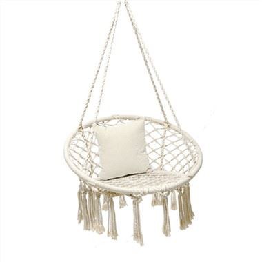 Vit rund form campinghängmatta